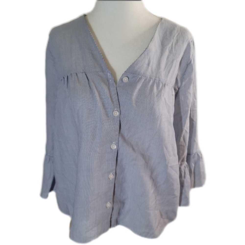 Madewell Blue Stripe Shirt XS